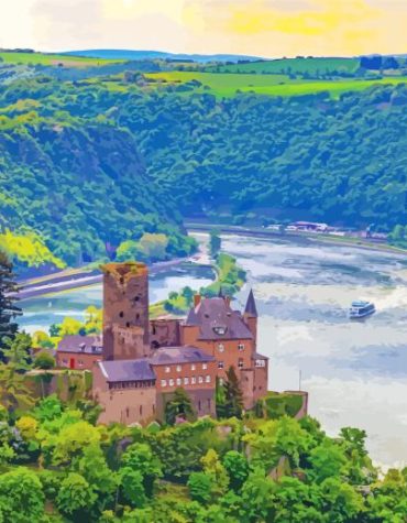 Rhine Valley Landscape Paint By Numbers