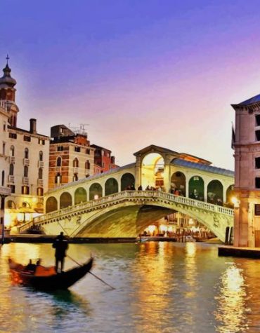 Rialto Bridge Venice Scene Paint By Numbers