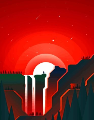 Rising Silhouette Paint By Numbers