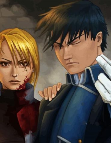 Riza Hawkeye and Roy Mustang Anime Paint By Numbers