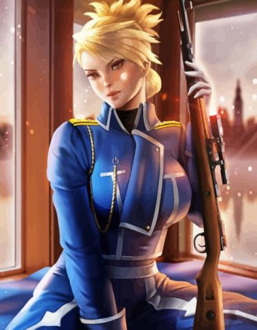 Riza Hawkeye Anime Art Paint By Numbers