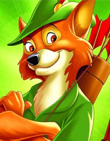 Disney Robin Hood Animation Paint By Numbers