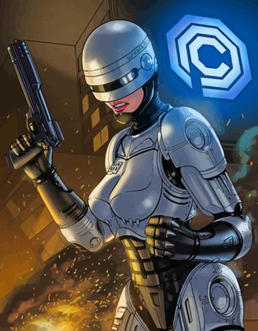Robocop Girl Robot Paint By Numbers