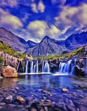 Rocky Mountains Nature Scene Paint By Numbers