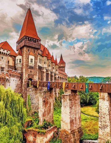 Hunyad Castle Romania Paint By Numbers