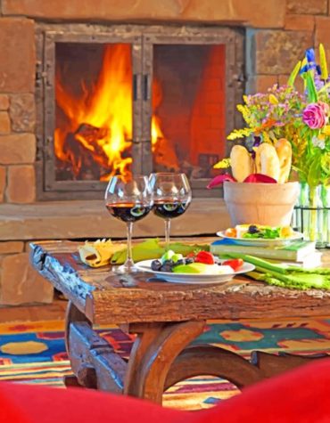 Cozy Fireplace Dinner Paint By Numbers