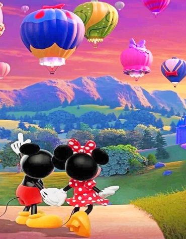 Romantic Mickey Minnie Love Paint By Numbers