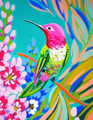 Aesthetic Hummingbird Birds Paint By Numbers