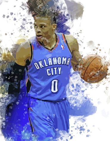 Westbrook Basketball Splash Paint By Numbers