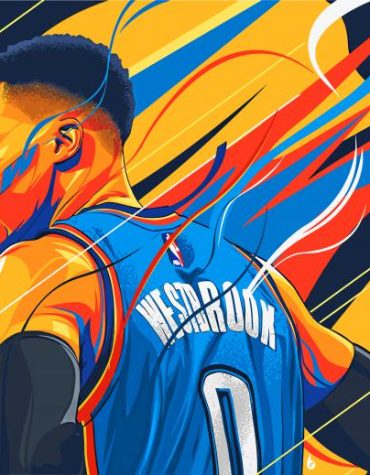 Basketball Icon Russell Westbrook Paint By Numbers