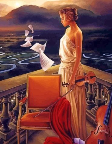 Violinist Woman Paint By Numbers