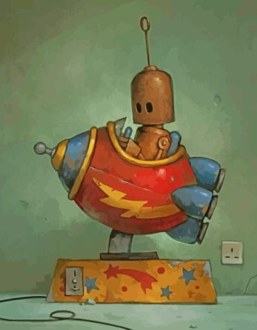 Melancholic Robot Birds Paint By Numbers