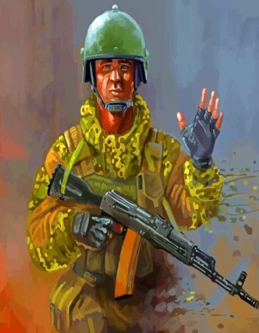 Warrior's Battle Scene Paint By Numbers