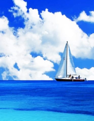 Seaside Sailboat Journey Paint By Numbers