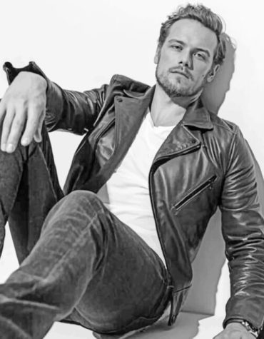 Sam Heughan Black and White Paint By Numbers