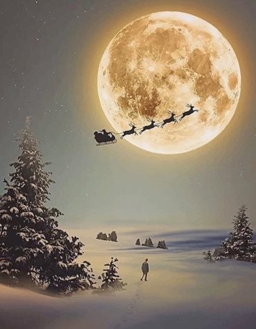 Santa Sleigh Christmas Paint By Numbers