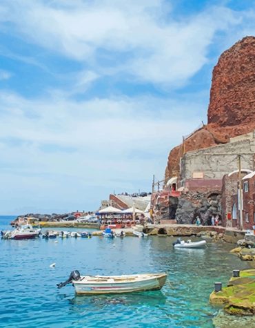 Santorini Island Ocean View Paint By Numbers