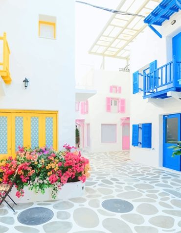 Santorini Island View Paint By Numbers