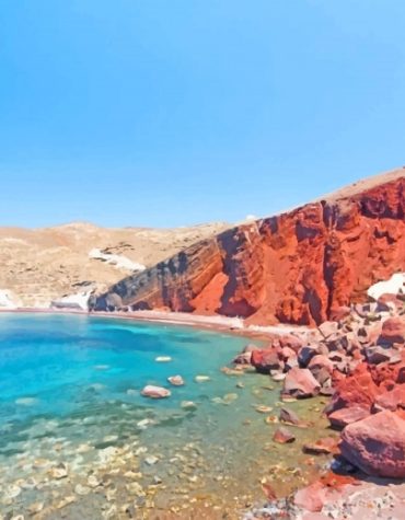 Santorini Seascape Paint By Numbers