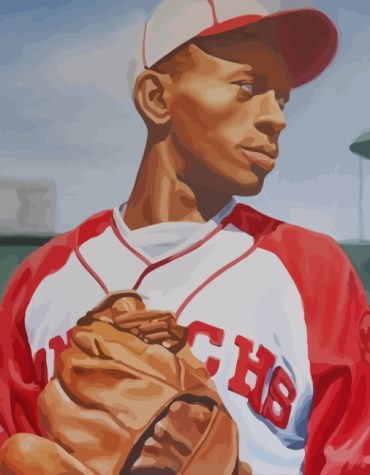 Satchel Paige Baseball Glove Paint By Numbers