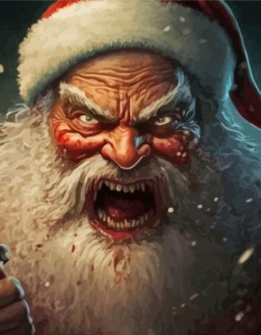 Scary Santa Festive Fun Paint By Numbers