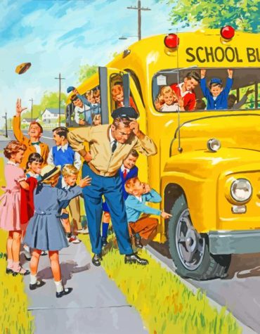 School Bus Adventure Paint By Numbers