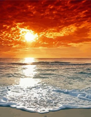 Florida Beach Sunset Paint By Numbers