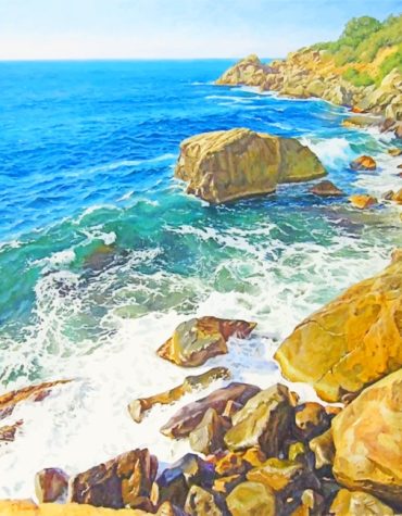 Aesthetic Seascape Waves Paint By Numbers