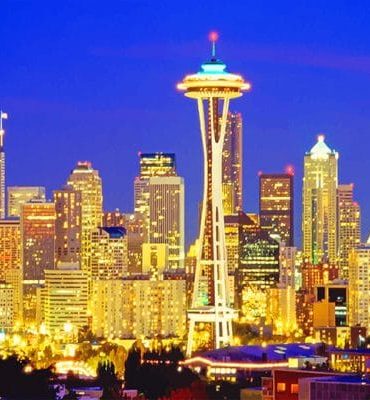 Seattle Night Space Needle Paint By Numbers