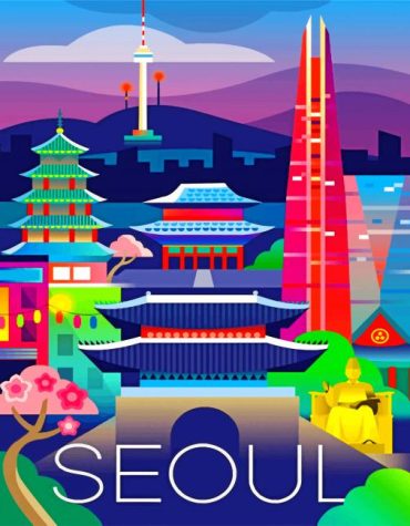 Seoul Cityscape Paint By Numbers