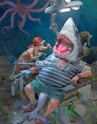 Shark Seascape Adventure Paint By Numbers