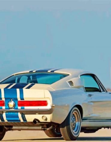 Ford GT500 White Beauty Paint By Numbers