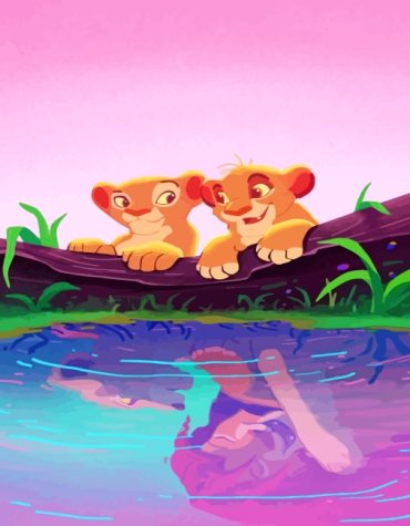 Simba and Nala Cartoon Kit Paint By Numbers