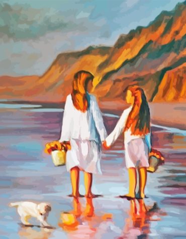 Sisters Seascape Paint By Numbers