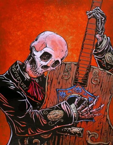 Skull Guitar Masterpiece Paint By Numbers