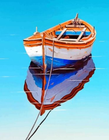 Skiff Lake Landscape Paint By Numbers