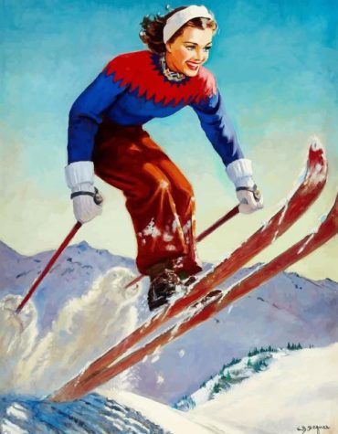Skiing Woman Adventure Paint By Numbers