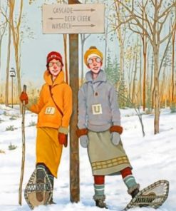 Skiing Fun for Girls Paint By Numbers