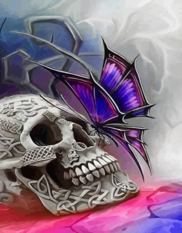 Butterfly Skull Fusion Paint By Numbers