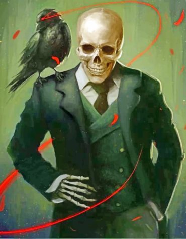 Skull Suit Mystery Paint By Numbers