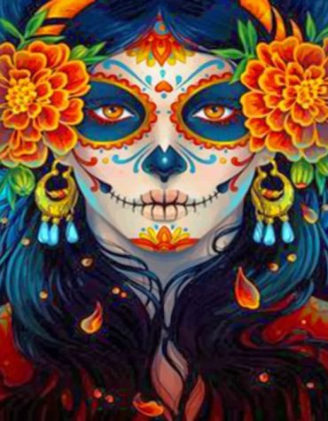Colorful Skull Woman Paint By Numbers