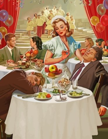 Vintage Sleepy Men Paint By Numbers