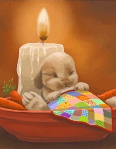 Sleepy Bunny Paint By Numbers