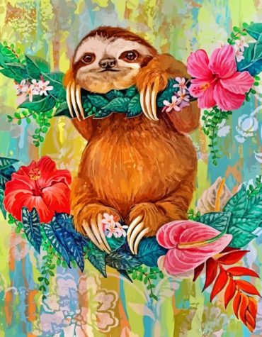 Aesthetic Sloth Animals Paint By Numbers