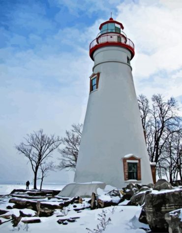 Marblehead Winter Lighthouse Paint By Numbers