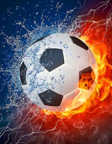 Fiery Soccer Ball Paint By Numbers