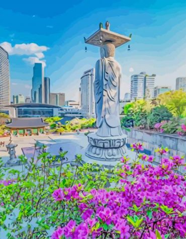 Bongeunsa Temple Seoul Paint By Numbers