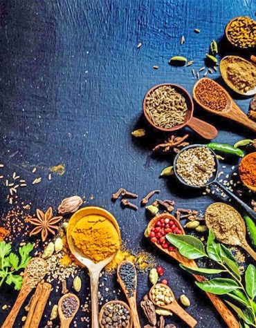 Kitchen Spices Spoons Paint By Numbers