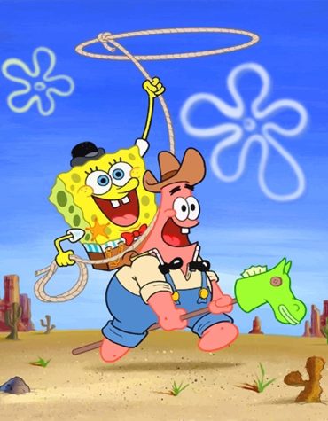 Happy Spongebob and Patrick Friendship Paint By Numbers