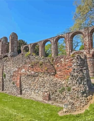 St Botolphs Priory Colchester Ruins Paint By Numbers